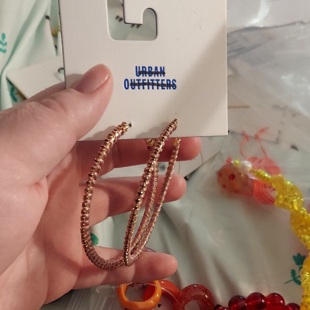 Urban Outfitters Rose Gold Hoop Earrings